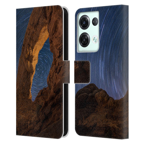 Royce Bair Nightscapes Star Trails Leather Book Wallet Case Cover For OPPO Reno8 Pro