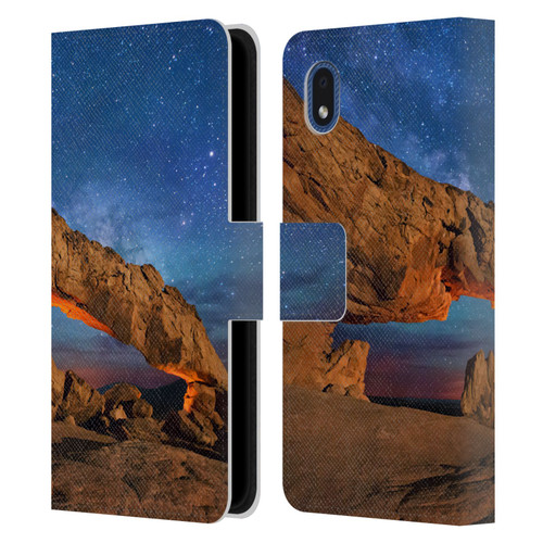 Royce Bair Nightscapes Sunset Arch Leather Book Wallet Case Cover For Samsung Galaxy A01 Core (2020)