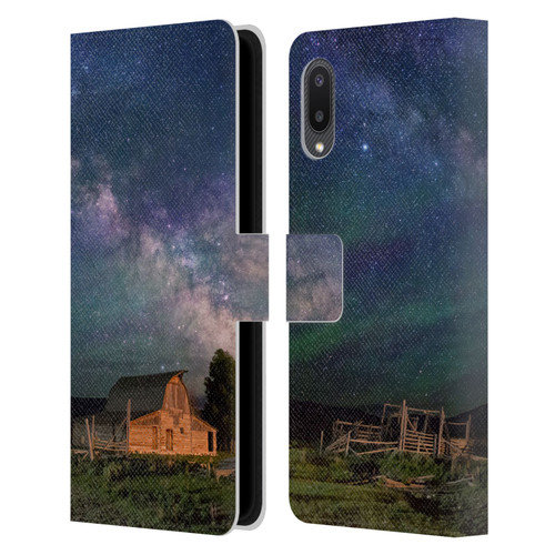 Royce Bair Nightscapes Grand Teton Barn Leather Book Wallet Case Cover For Samsung Galaxy A02/M02 (2021)