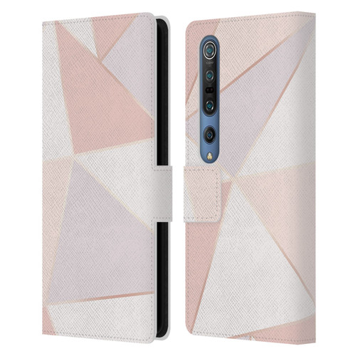Alyn Spiller Rose Gold Geometry Leather Book Wallet Case Cover For Xiaomi Mi 10 5G / Mi 10 Pro 5G