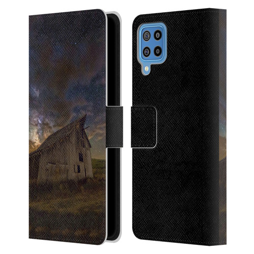 Royce Bair Nightscapes Bear Lake Old Barn Leather Book Wallet Case Cover For Samsung Galaxy F22 (2021)