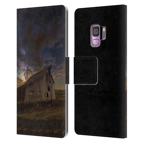 Royce Bair Nightscapes Bear Lake Old Barn Leather Book Wallet Case Cover For Samsung Galaxy S9