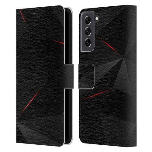 Alyn Spiller Tectonic Red Leather Book Wallet Case Cover For Samsung Galaxy S21 FE 5G