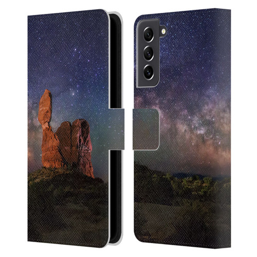 Royce Bair Nightscapes Balanced Rock Leather Book Wallet Case Cover For Samsung Galaxy S21 FE 5G