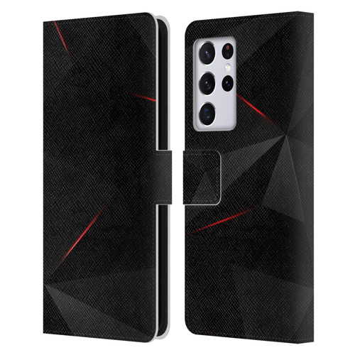 Alyn Spiller Tectonic Red Leather Book Wallet Case Cover For Samsung Galaxy S21 Ultra 5G