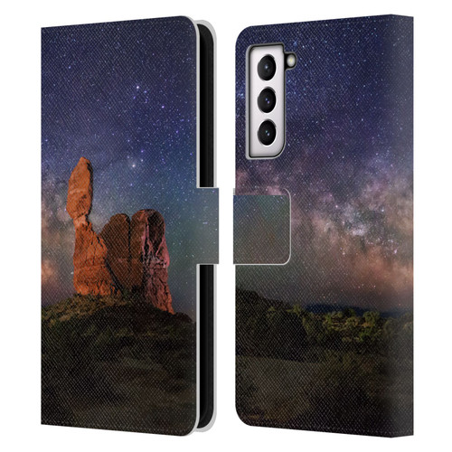 Royce Bair Nightscapes Balanced Rock Leather Book Wallet Case Cover For Samsung Galaxy S21 5G