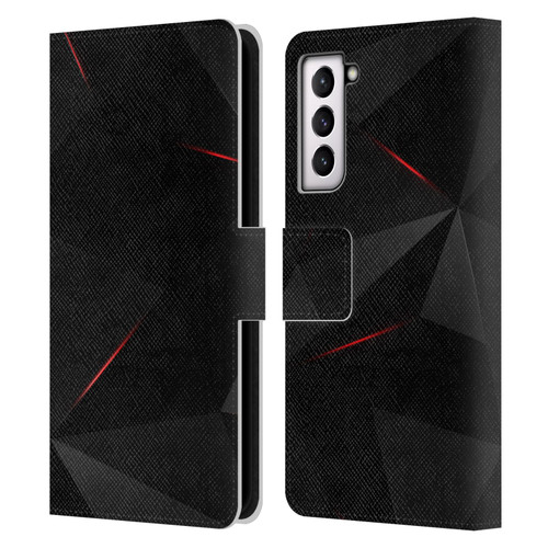Alyn Spiller Tectonic Red Leather Book Wallet Case Cover For Samsung Galaxy S21 5G