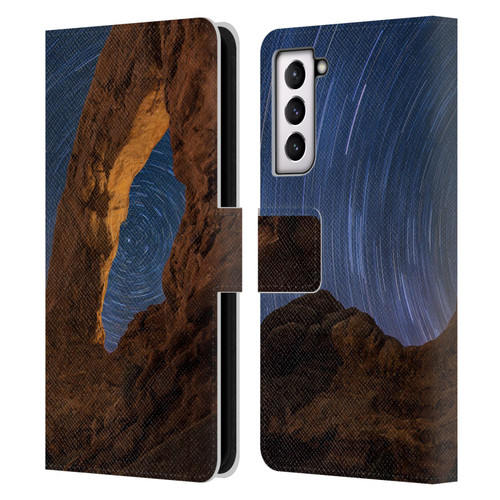 Royce Bair Nightscapes Star Trails Leather Book Wallet Case Cover For Samsung Galaxy S21 5G