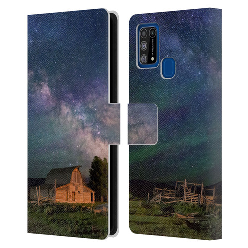 Royce Bair Nightscapes Grand Teton Barn Leather Book Wallet Case Cover For Samsung Galaxy M31 (2020)