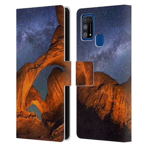 Royce Bair Nightscapes Triple Arch Leather Book Wallet Case Cover For Samsung Galaxy M31 (2020)