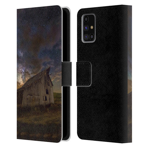 Royce Bair Nightscapes Bear Lake Old Barn Leather Book Wallet Case Cover For Samsung Galaxy M31s (2020)
