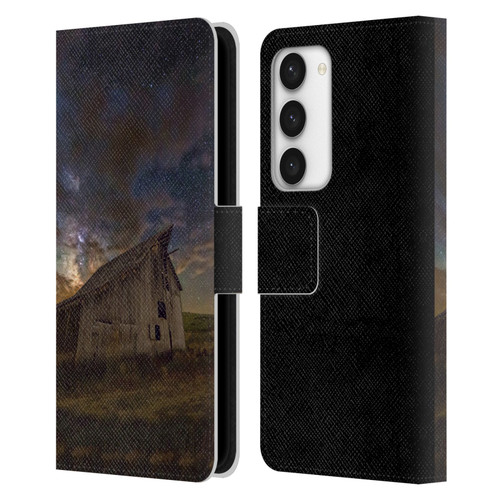 Royce Bair Nightscapes Bear Lake Old Barn Leather Book Wallet Case Cover For Samsung Galaxy S23 5G