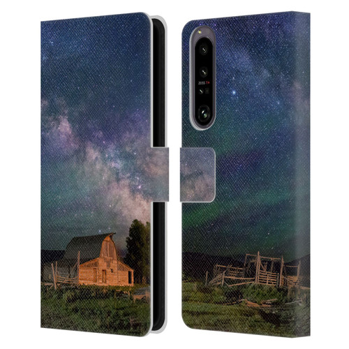 Royce Bair Nightscapes Grand Teton Barn Leather Book Wallet Case Cover For Sony Xperia 1 IV