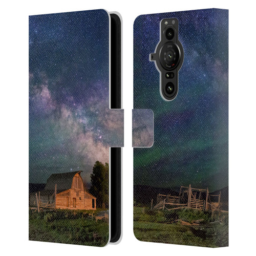 Royce Bair Nightscapes Grand Teton Barn Leather Book Wallet Case Cover For Sony Xperia Pro-I
