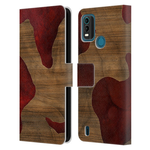 Alyn Spiller Wood & Resin Fire Leather Book Wallet Case Cover For Nokia G11 Plus