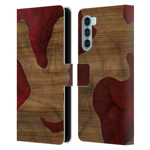 Alyn Spiller Wood & Resin Fire Leather Book Wallet Case Cover For Motorola Edge S30 / Moto G200 5G