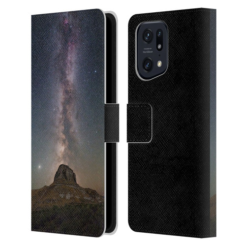 Royce Bair Photography Lone Rock Leather Book Wallet Case Cover For OPPO Find X5 Pro