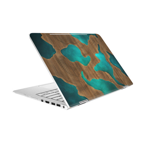 Alyn Spiller Wood & Resin Aqua Vinyl Sticker Skin Decal Cover for HP Spectre Pro X360 G2