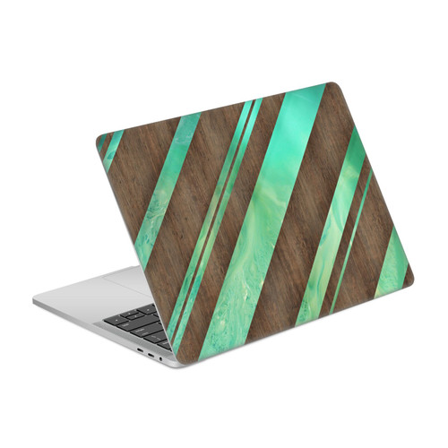 Alyn Spiller Wood & Resin Diagonal Stripes Vinyl Sticker Skin Decal Cover for Apple MacBook Pro 13" A2338