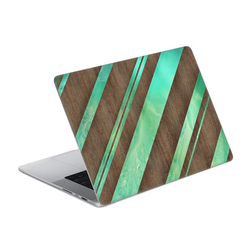 Alyn Spiller Wood & Resin Diagonal Stripes Vinyl Sticker Skin Decal Cover for Apple MacBook Pro 14" A2442 / A3426 / A3427