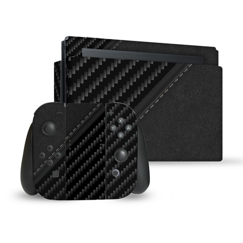 Alyn Spiller Art Mix Carbon Fibre Leather Vinyl Sticker Skin Decal Cover for Nintendo Switch Bundle