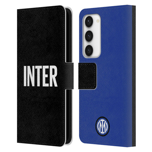 Fc Internazionale Milano Badge Inter Milano Logo Leather Book Wallet Case Cover For Samsung Galaxy S23 5G