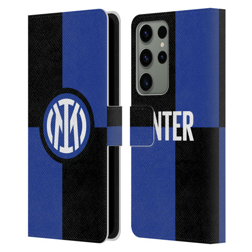 Fc Internazionale Milano Badge Flag Leather Book Wallet Case Cover For Samsung Galaxy S23 Ultra 5G