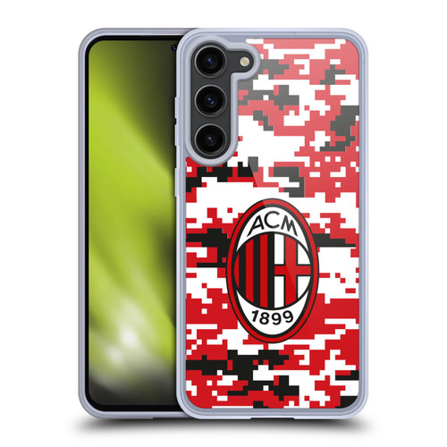 AC Milan Crest Patterns Digital Camouflage Soft Gel Case for Samsung Galaxy S23+ 5G & MagSafe