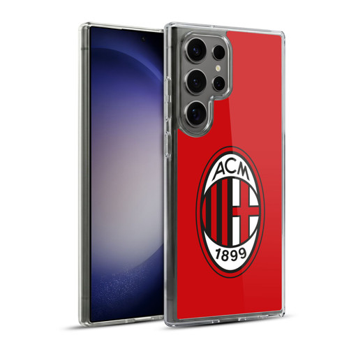 AC Milan Crest Full Colour Red Soft Gel Case for Samsung Galaxy S23 Ultra 5G & MagSafe