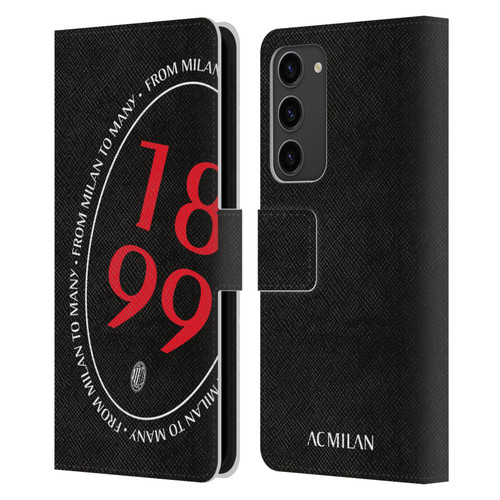 AC Milan Art 1899 Oversized Leather Book Wallet Case Cover For Samsung Galaxy S23+ 5G