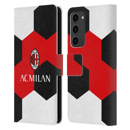 AC Milan Crest Ball Leather Book Wallet Case Cover For Samsung Galaxy S23+ 5G