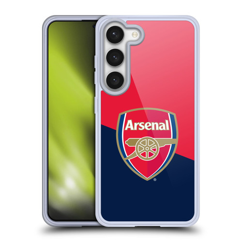 Arsenal FC Crest 2 Red & Blue Logo Soft Gel Case for Samsung Galaxy S23 5G