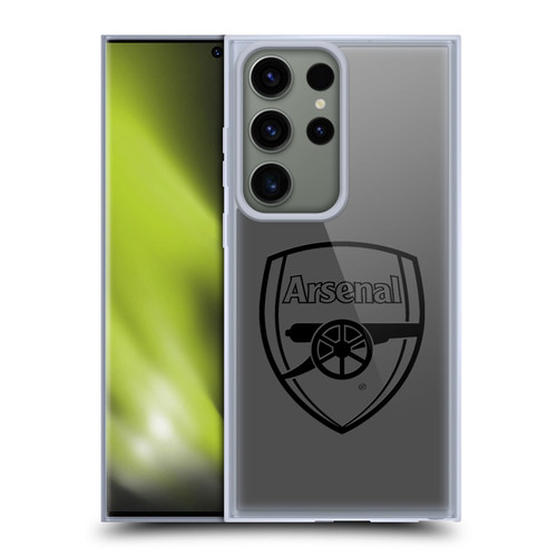 Arsenal FC Crest 2 Black Logo Soft Gel Case for Samsung Galaxy S23 Ultra 5G