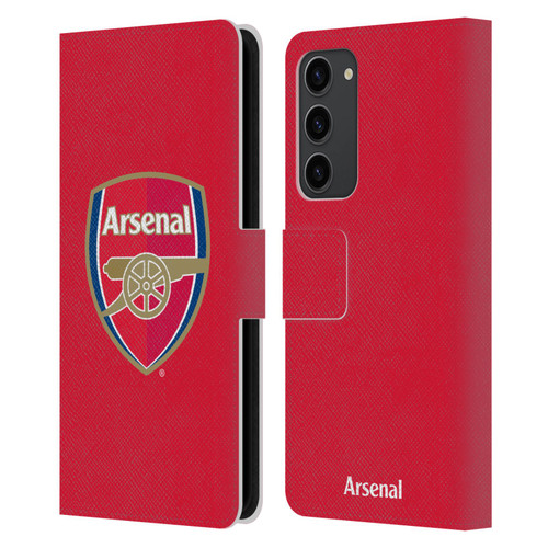 Arsenal FC Crest 2 Full Colour Red Leather Book Wallet Case Cover For Samsung Galaxy S23+ 5G