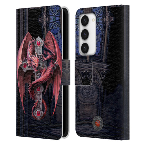 Anne Stokes Dragons Gothic Guardians Leather Book Wallet Case Cover For Samsung Galaxy S23 5G