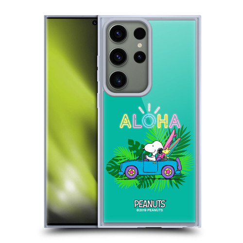 Peanuts Snoopy Aloha Disco Tropical Surf Soft Gel Case for Samsung Galaxy S23 Ultra 5G & MagSafe