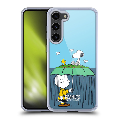 Peanuts Halfs And Laughs Charlie, Snoppy & Woodstock Soft Gel Case for Samsung Galaxy S23+ 5G
