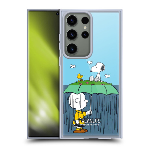 Peanuts Halfs And Laughs Charlie, Snoppy & Woodstock Soft Gel Case for Samsung Galaxy S23 Ultra 5G