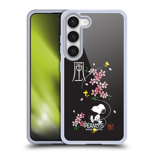 Peanuts Oriental Snoopy Cherry Blossoms Soft Gel Case for Samsung Galaxy S23 5G