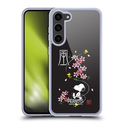 Peanuts Oriental Snoopy Cherry Blossoms Soft Gel Case for Samsung Galaxy S23+ 5G
