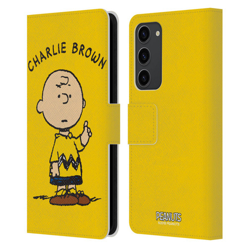 Peanuts Characters Charlie Brown Leather Book Wallet Case Cover For Samsung Galaxy S23+ 5G