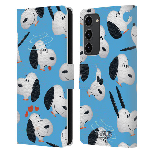 Peanuts Character Patterns Snoopy Leather Book Wallet Case Cover For Samsung Galaxy S23+ 5G