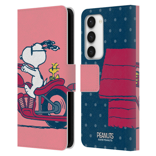 Peanuts Halfs And Laughs Snoopy & Woodstock Leather Book Wallet Case Cover For Samsung Galaxy S23 5G
