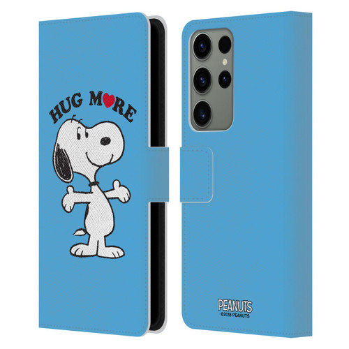 Peanuts Snoopy Hug More Leather Book Wallet Case Cover For Samsung Galaxy S23 Ultra 5G