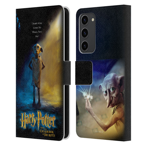 Harry Potter Chamber Of Secrets III Dobby Poster Leather Book Wallet Case Cover For Samsung Galaxy S23+ 5G