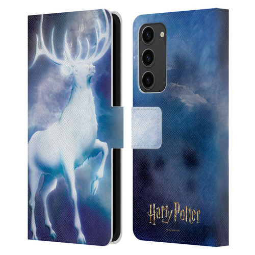 Harry Potter Prisoner Of Azkaban II Stag Patronus Leather Book Wallet Case Cover For Samsung Galaxy S23+ 5G