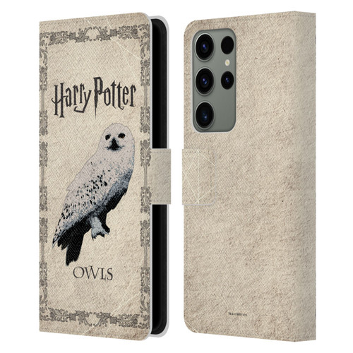 Harry Potter Prisoner Of Azkaban III Hedwig Owl Leather Book Wallet Case Cover For Samsung Galaxy S23 Ultra 5G