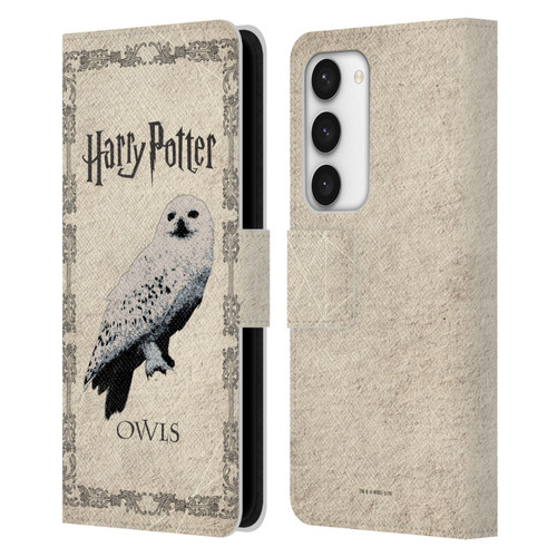 Harry Potter Prisoner Of Azkaban III Hedwig Owl Leather Book Wallet Case Cover For Samsung Galaxy S23 5G