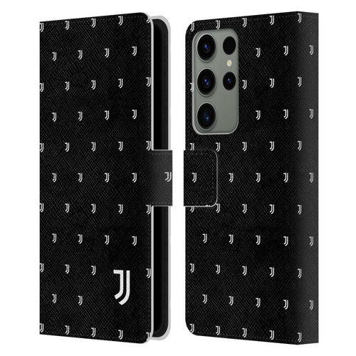 Juventus Football Club Lifestyle 2 Logomark Pattern Leather Book Wallet Case Cover For Samsung Galaxy S23 Ultra 5G