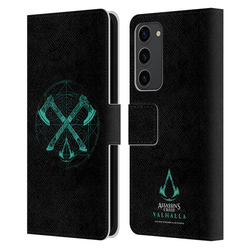 Assassin's Creed Valhalla Compositions Dual Axes Leather Book Wallet Case Cover For Samsung Galaxy S23+ 5G